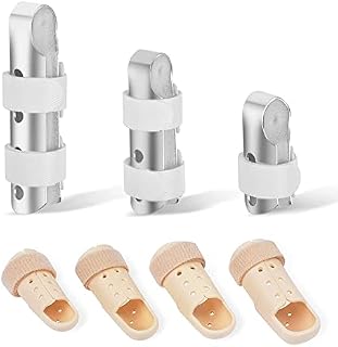 Sopito Finger Splints, 7pcs Finger Support Brace Finger Stabilizer for Broken Fingers Straightening Arthritis Knuckle Immobilization for Adults and Children (3 Different Sizes)