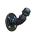 Industrial Pipe Coat and Hat Hook By DIY Cartel - Black Malleable Iron (45 Degree)