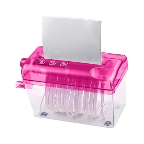 for Mini Hand Shredder Portable Documents Paper Cutting Tool Home Office Desktop Stationery Red