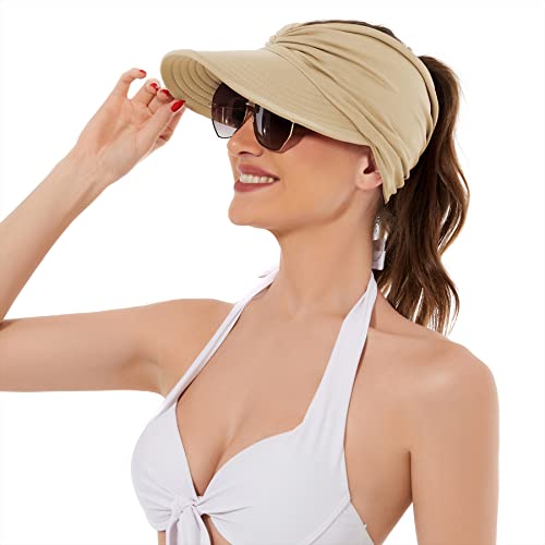 Zando MNFUZHS4864ADA1P Womens Sun Visor Hat Wide Brim Sun Hats For Women Uv Protection Hat Packable Womens Visors For Summer Hats cover