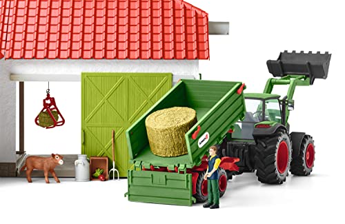 schleich 42379 Traktor mit Anhänger, für Kinder ab 3+ Jahren, FARM WORLD - Spielset – Bild 6