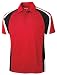 Sport-Tek Mens Tricolor Micropique Sport-Wick Polo, Medium, True Red/Black/White