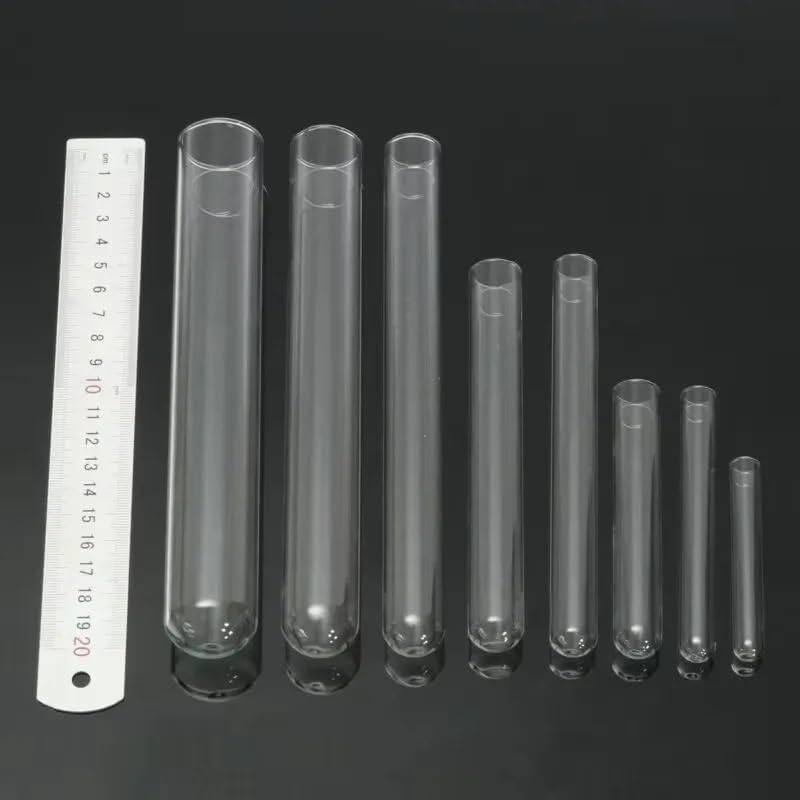 10 Stück Reagenzgläser aus Borosilikat – U-förmiger Boden, 10–30 mm, Laborqualität, hitzebeständig(18 mmx150 mm)
