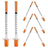 30 Pack 1ml Disposable Syringe, 31G 1cc 1/4 Inch (6mm) Lab Supplies Syringes, Individually Wrapped