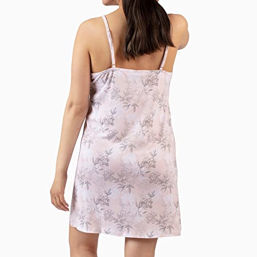 Tahari Women's Floral Pink 2-Piece Travel Set With Lace Chemise Nightgown And Robe, Small #TOP3