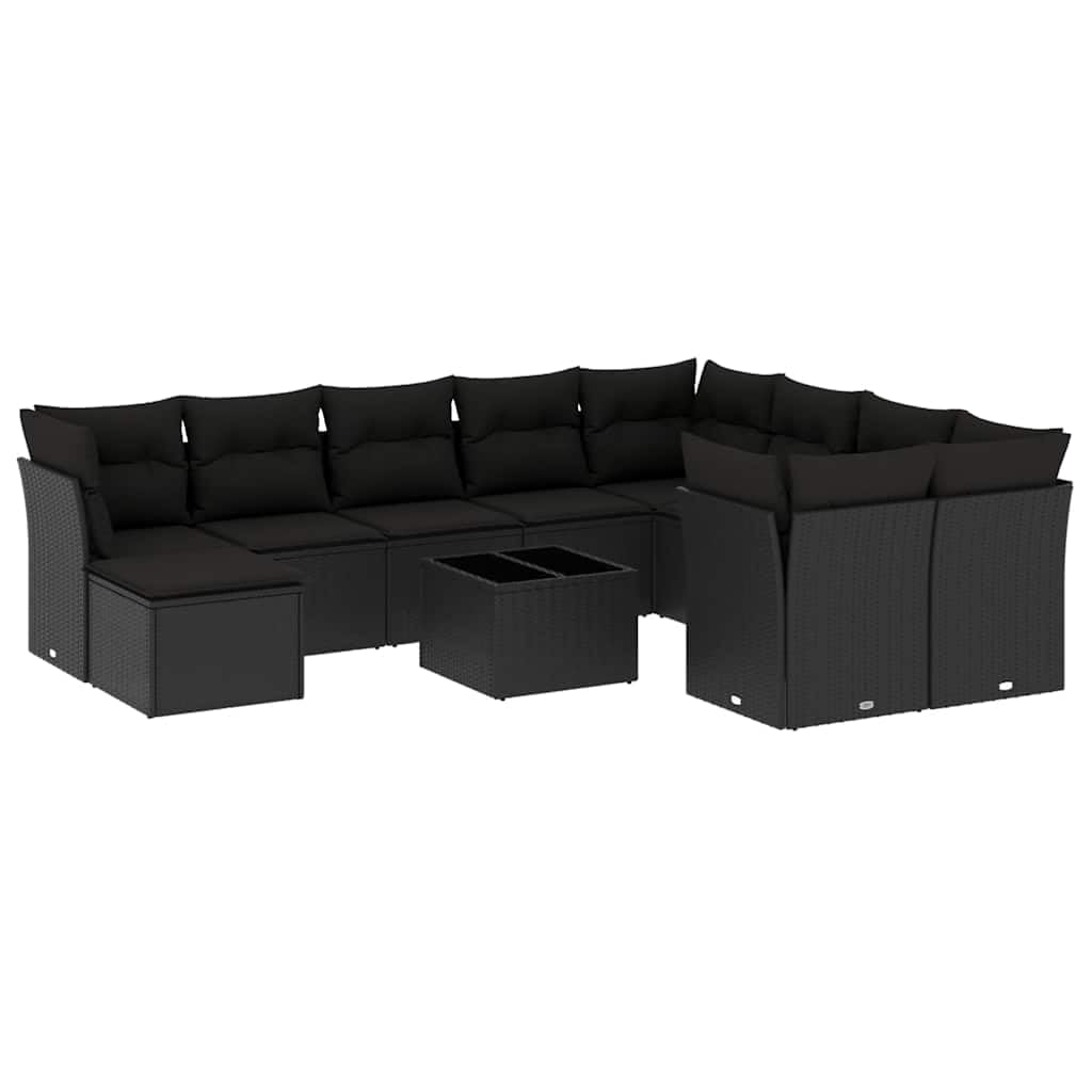 z polirattanu na taras i patio czarny 86 8 cm