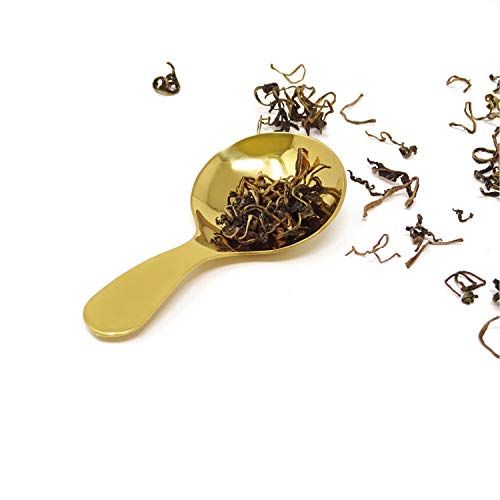 Honbay 4Pcs Stainless Steel Short Handle Spoon For Salt Condiments Dessert Tea Coffee (Gold) #TOP4