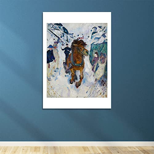 Affiche Munch Cheval au galop mat pour grand mur vide - 4