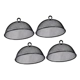 Ipetboom 4 Piezas Cubierta Metálica para Alimentos de Malla Resistente Protectora Reutilizable para Picnic al Aire y Hogar Tienda Mosquitera contra Polvo y Insectos