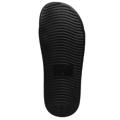 Image of Nautica Men's Open Toe Slide Sandals - Comfortable Indoor & Outdoor Shower Slippers