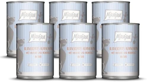 MjAMjAM - premium wet food for cats - pure meat enjoyment - delicious kangaroo, pack of 6 (6 x 400 g), grain-free with extra meat