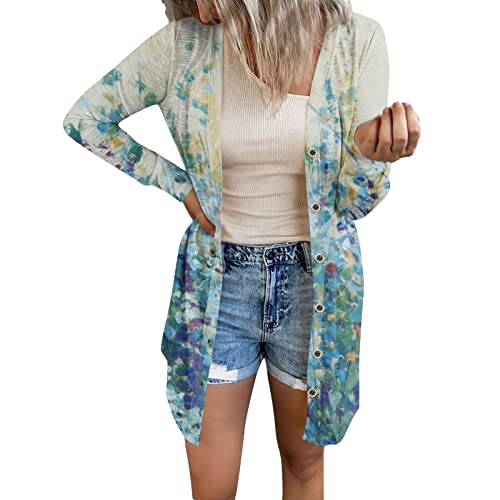 Strickweste Damen Sommer Loose Cardigan Einfarbige Bolerojacke Leichter...