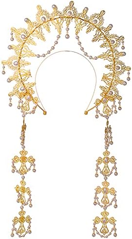BLESSUME Halo Crown Mary Goddess Headband Women's Halloween Costume Goddess Headpiece