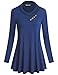 Miusey Long Sweatshirts For Women, Juniors Lightweight Long Sleeve Pullover Shirt Top XL Dark Blue