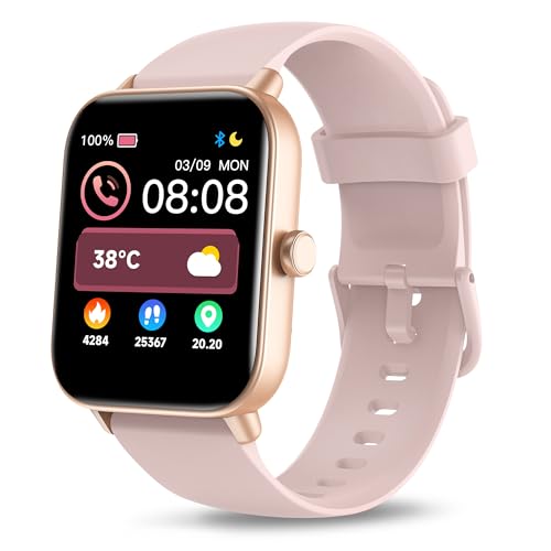 Smart Watch for Women Men (Answer/Make Call), Alexa Built-in 1.8'' Full Touch Fitness Tracker Watch, Blood Oxygen Heart Rate Sleep Stress Monitor Smartwatch,IP68 Waterproof Sport Watch for Android iOS