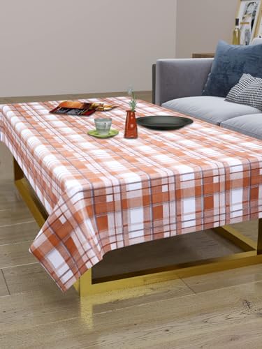 Image of Dakshya Industirs PVC Waterproof Table Cover 36x54 Inch Floral Printed Center Table Cover Washable Plastic Table Sheet Oilproof Dining Table Cover for Coffee Table Living Room Home (Floral Glow)