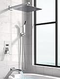 【3 funciones】 La perilla del interruptor de tres vías puede cambiar las funciones: ducha de lluvia, ducha de mano, grifo de bañera