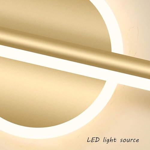 Armario maquillaje moderno iluminación LED con apliques de pared impermeable IP44 oro 40CM 4
