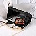 Eautyba Women's Fashion Top Handle Rhinestone Evening Bag Patterned Clutch Party Handbag Silver