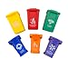 Nuanmu Trash Can Toy Kids Push Toy Vehicles Garbage Can 2 Style of 6 Colors