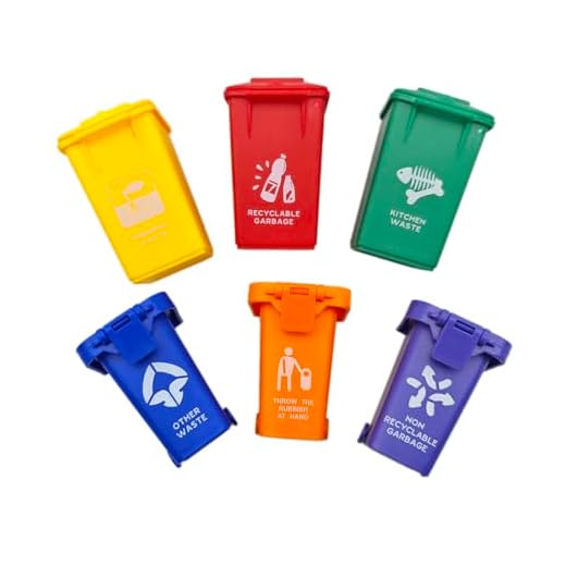 Nuanmu Trash Can Toy Kids Push Toy Vehicles Garbage Can 2 Style of 6 Colors
