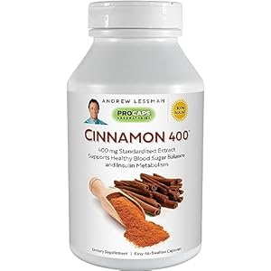 ANDREW LESSMAN Cinnamon 400-60 Capsules – High Potency, Standardized Extract. No Additives. Small Easy to Swallow Capsules