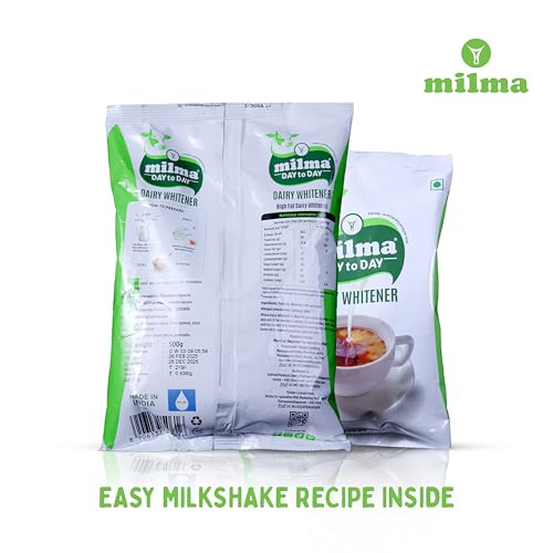 Image of Milma Dairy Whitener Powder 500g Pouch - Rich & Creamy for Instant Tea, Coffee & Desserts