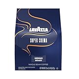 Lavazza Super Crema Whole Bean Coffee, Medium Espresso Roast, Arabica and Robusta Blend, 22 oz Bag