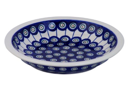 Assiette à soupe en céramique de Boleslawiec fait main au motif 8 chic