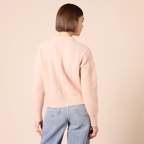 Image of Amazon Essentials Women's Soft-Touch Modern Cable Crewneck Sweater (Available in Plus Size)