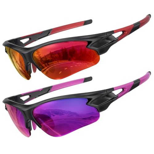 SKYOLUY Attractive Bifocal Reading Sunglasses for Women, Durable TR90 Semi Rimless Wrap...