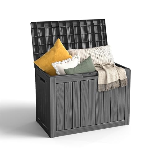 Vixzen 45 Gal Waterproof Outdoor Storage Box Lockable Deck Box