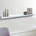 Shelving Solution Large "L" Shaped Floating Shelf (White 45 1/4 Inch)