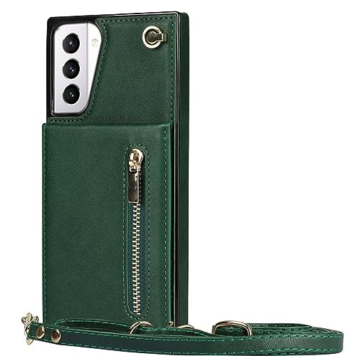 Housse fermeture éclair pour Samsung Galaxy S22 avec porte-carte et dragonne