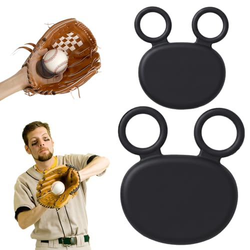 JJUNW 2 Pcs Palm Guard Baseball Glove Wrap, Thumb Guard Baseball Softball Glove Sting Pad, Silicone Catchers Thumb Guards Palm Protector Shock Pad Training Aid