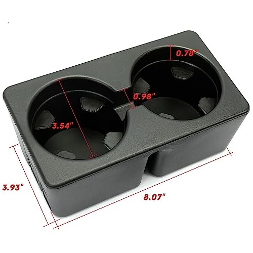 Portavasos doble consola plástico ABS negro miniatura 5