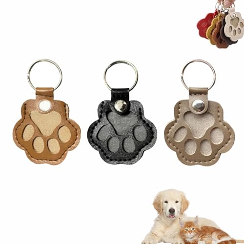 Enitmor Personalisierte Aufbewahrungsbox für Tierhaare für Hunde, Fell-Schlüsselanhänger für Haustiere, Tierhaar-Aufbewahrungstasche, Gedenkgeschenk für Hunde Katzen, Pfotenform (A)