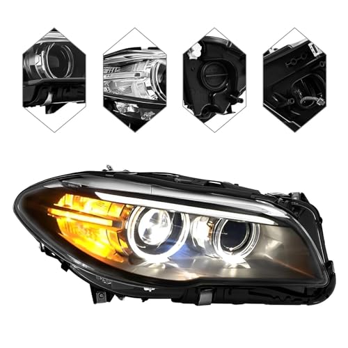 DZSTAIYOUSM Car Headlights For BMW 5 Series F10 HID 2014 2015 2016 2017 Headlamp 63117343906 Right Passenger Side Or Left Driver Side Xenon Headlight Headlight Lampshade(Right)