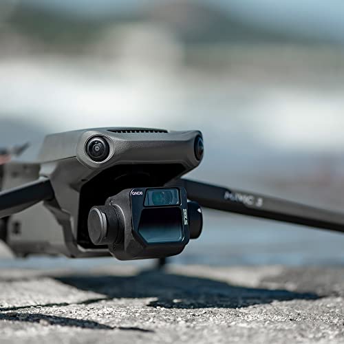 CareFlection GND 8 Filter for DJI Mavic 3 Drone Camera Lens:Helicam Glass Cover Optical Multi Layer Coated Kit-Professional Dust Protective Scratch Proof, Quick Release (Anti Glare)-10 Years Warranty