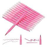 PATIKIL 12 Pack Rotuladores De Doble Punta, Set De Marcadores De Colores Punta Doble Color Melocotón Claro Para Adultos Libros Para Colorear Tomar Notas Escribir Caligrafía Dibujar
