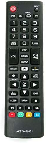 Replace AKB74475401 Substitute AGF76631042 Smart TV Remote Control for LG 60UF7300 70UF7300 43UF6400 43UF6430 49UF6430