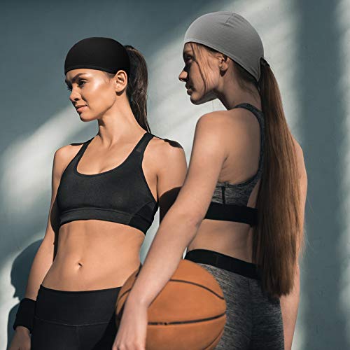 Syhood Gorro feminino de caveira para ciclismo e corrida, Preto, cinza, branco., as pictures show