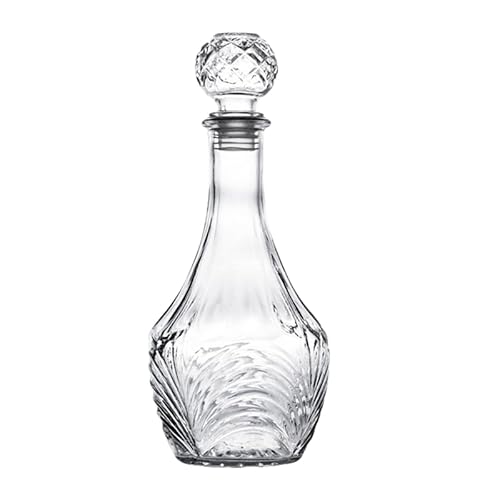 デキャンタ ウイスキー デキャンタ クリスタル ボトル ストッパー付き プレミアム ウィスキーデカンタ リキュール スコッチ バーボン ウォッカ ブランディ ワイン用 (E)