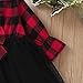 Infant Baby Girl Christmas Outfits Buffalo Plaid Tulle Tutu Dress Xmas Clothes (Black, 12-18 Months)