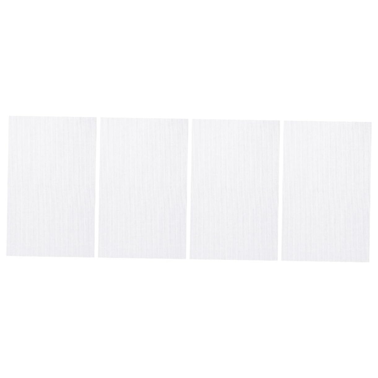 Tofficu Size Embroidery Gridding Cloth 4 Sheets of Quilting Fabric for DIY White Cross Stitch
