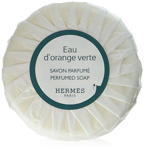 Hermes Paris Eau d'Orange Verte 50 Gram Pleat Wrapped Bath Soaps - Set of 3
