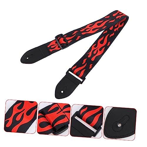 TOYANDONA Sangle De Guitare Acoustique Sangle De Basse Sangle De Guitare Basse Confort Sangle De Guitare Électrique Sangle De Guitare Réglable Sangle De Guitare Rouge Pu Guitare Bandoulière - Les Beatles, Paul McCartney, John Lennon, RIngo Starr, George Harrison TOYANDONA Sangle De Guitare Acoustique Sangle De Basse Sangle De Guitare Basse Confort Sangle De Guitare Électrique Sangle De Guitare Réglable Sangle De Guitare Rouge Pu Guitare Bandoulière – Image 3