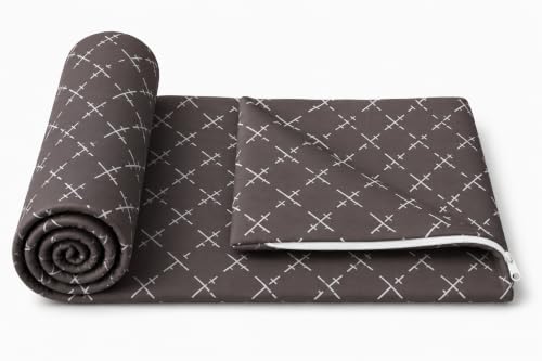Image of Super Premium Quilt Cover Double Bed with Zipper Blanket Cover /rajai Cover /Comforter Cover /Duvet Cover King Size Soft Cotton Breathable Skin Friendly Stuff 90x100 Inches, Color- Brown White