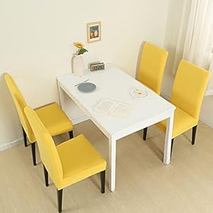 Chickwin4packdiningroomchaircoversyellowstretchparsonsdiningchairslipcoverssetof4highbackarmlesskitchenchaircoverwashableforrosparasillasdecomedor Urban Country Home Decor Chickwin 4 pack dining room chair covers yellow stretch parsons dining chair slipcovers set of 4 high back armless kitchen chair cover washable forros para sillas de comedor urban country home decor