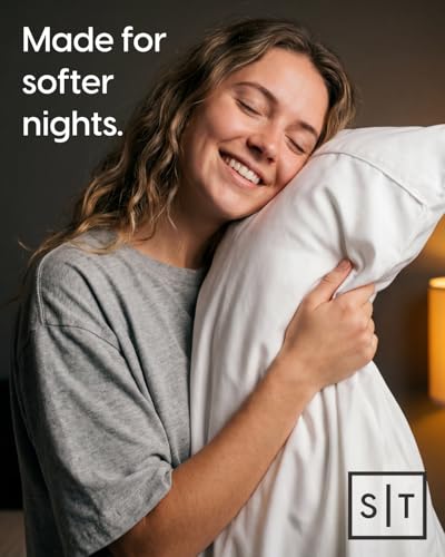Image of Sleepy Town Twin Size Bed Sheets - 2 Piece - NO Flat Sheet Included - Twin Sheet Set - Soft, Comfy & Cooling - Easy Care - Wrinkle & Fade Resistant - Brushed Microfiber - Deep Pocket Sheets (White)